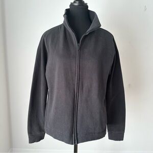 Sz 8 Lululemon Full Zip Mock Neck Sweatshirt in Black